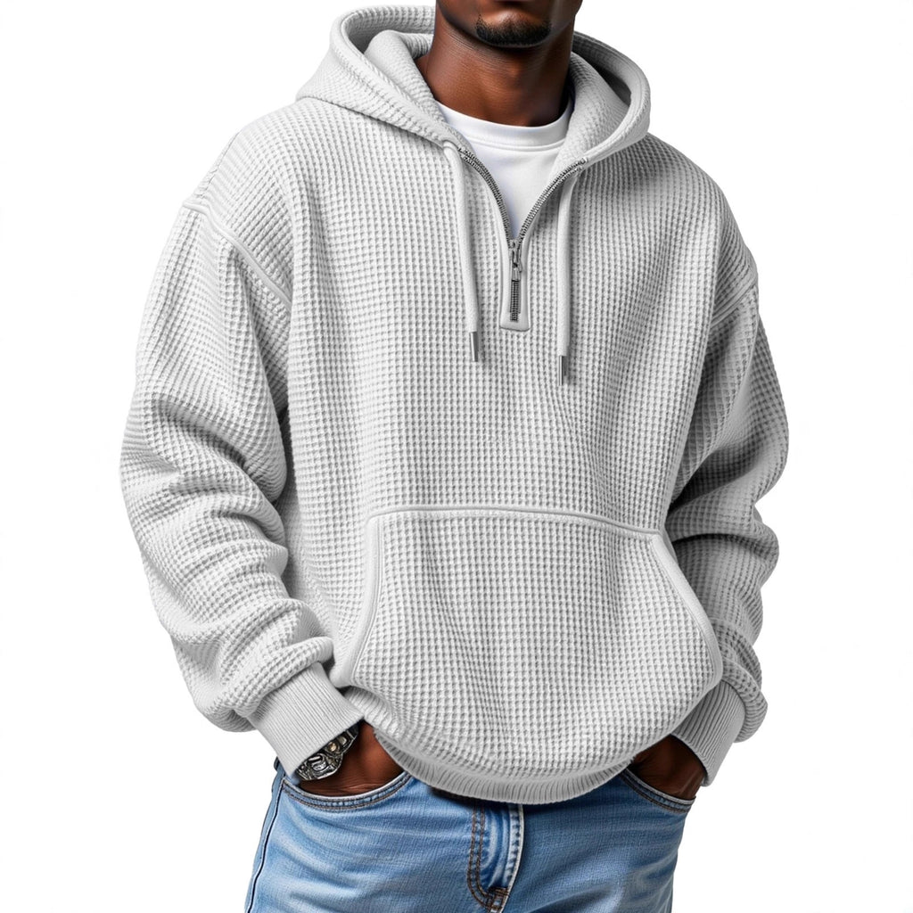 Half-Zip Waffle Hoodie