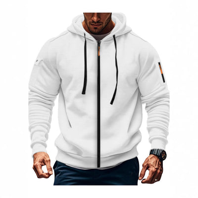 Full-Zip Cargo Hoodie