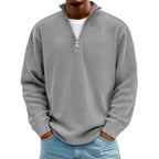 Half-Zip Ribbed Pullover