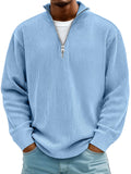 Half-Zip Ribbed Pullover