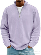 Half-Zip Ribbed Pullover