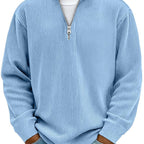 Half-Zip Ribbed Pullover