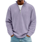 Half-Zip Ribbed Pullover
